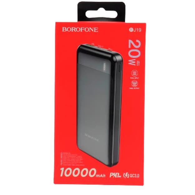 BOROFONE Power Bank with Fast Charging, 10000mAh, BJ19 Black  — 3