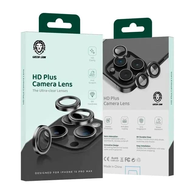 iPhone 15 Pro Max kamerasi uchun himoya oynasi Green Lion HD Plus kamera linzasi — 2