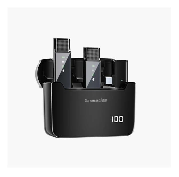 Green Lion 2in1 Digital Display Type-C mikrofoni GN2IN1DDMTCBK 62258 — 1
