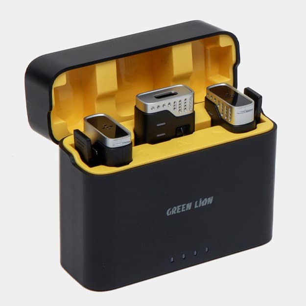 Simsiz Lavalier Mikrofon Green Lion 3 IN 1 360 mikrofon USB-S, Lightning, Aux — 3