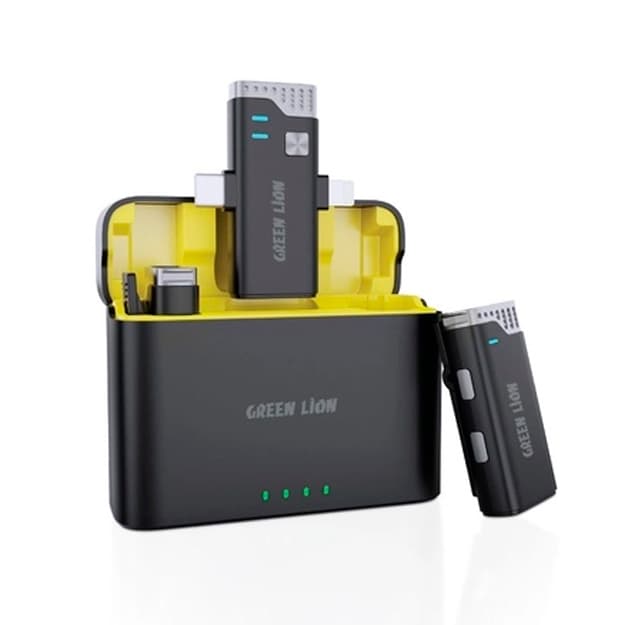 Simsiz Lavalier Mikrofon Green Lion 3 IN 1 360 mikrofon USB-S, Lightning, Aux — 4