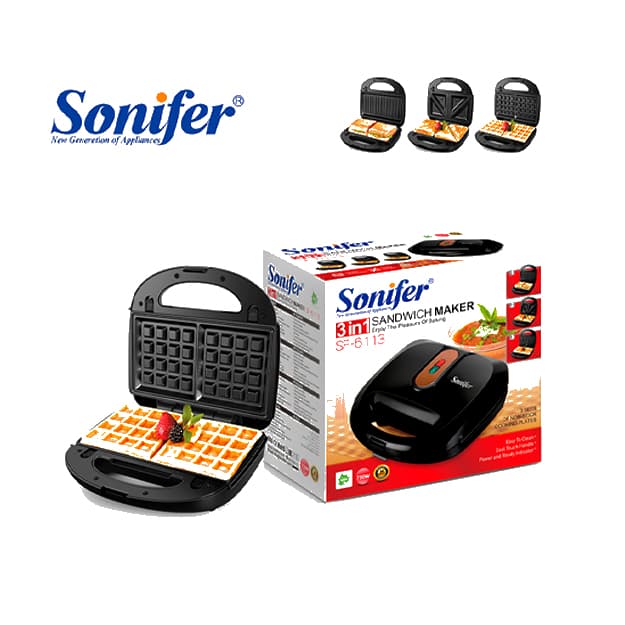 Sendvich ishlab chiqaruvchi 3 ta 1 ta Sonifer SF-6113 — 2