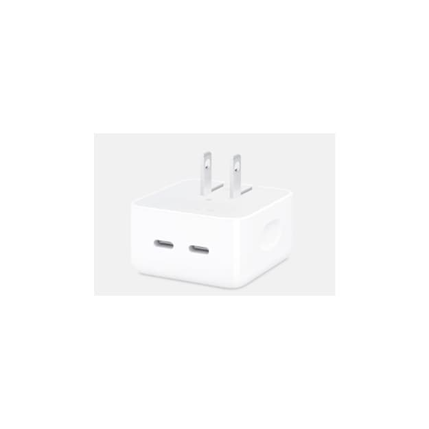 Apple 35W Dual Power Charger, USB-C, Power Adapter  — 1