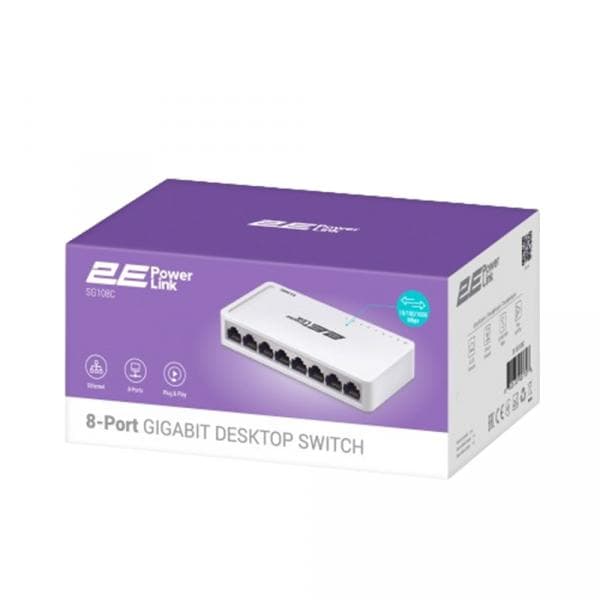Kommutator 2E PowerLink SF108C 8XFE boshqarilmaydigan ish stoli — 3