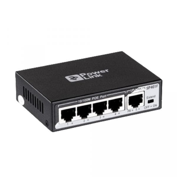Kommutator 2E POWERLINK SP401F boshqarilmaydi (4xFE PoE+ 1xFE Uplink 55W) — 1