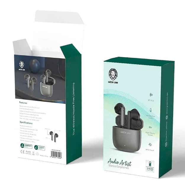 Simsiz minigarnituralar Earbuds Green Lion Audio Artist Black — 1