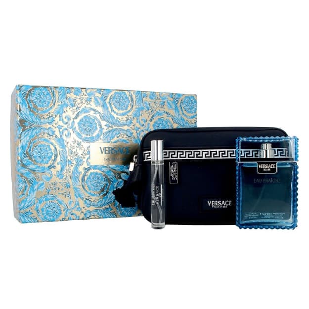 Versace Eau Fraiche (M) SET EDT 100 ml + EDT Mini 10 ml + Black Trousse — 1