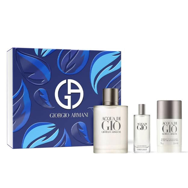 Giorgio Armani Acqua Di Gio (M) EDT Set 100ml + Mini 15ml + DEOSTICK — 1