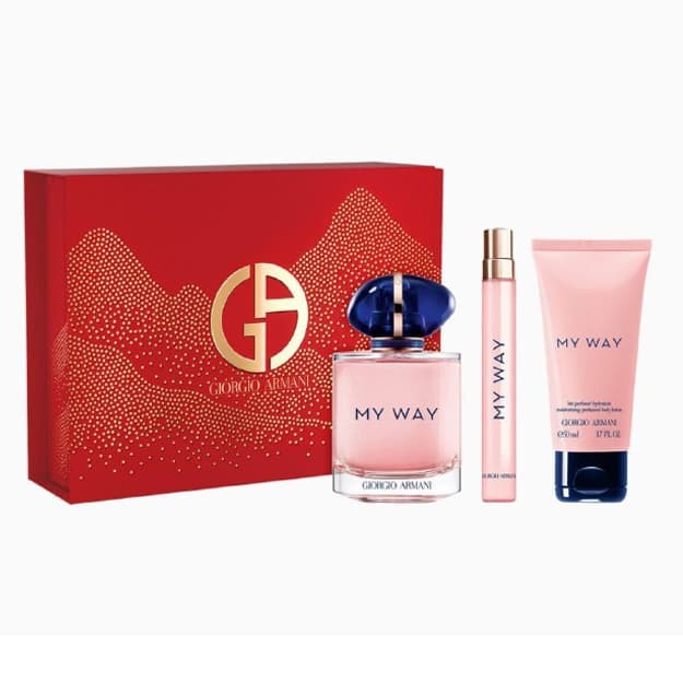 Giorgio Armani My Way (W) EDP Set 90ml + Mini 10ml + B/L 50ml — 1