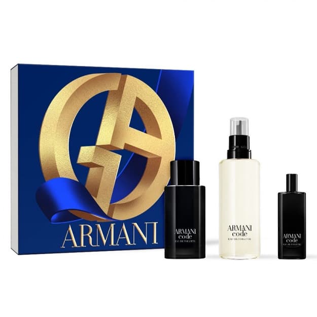 Giorgio Armani Code (M) EDP Set 75ml + Mini 15ml + 150ml — 1