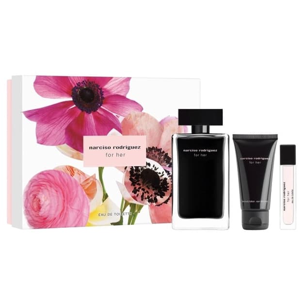 Narciso Rodriguez For Her (W) Set EDT 100ml + EDT Mini 10ml + B/l 50ml — 1