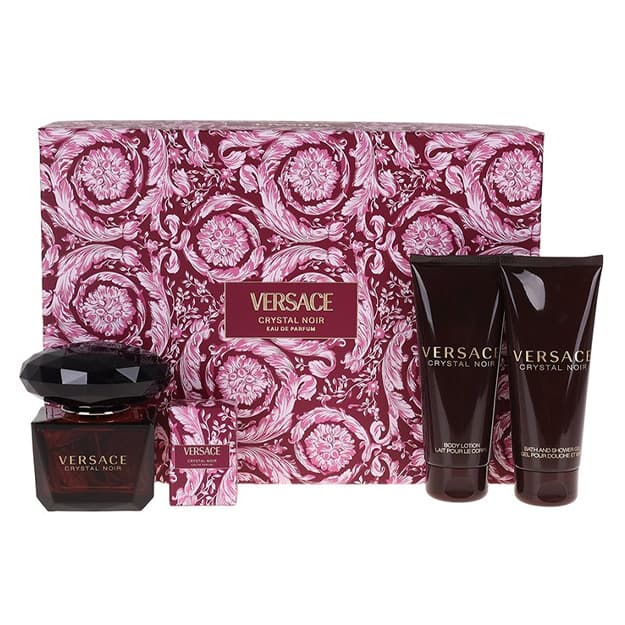 Versace Crystal Noir (W) Set EDP 90 ml + EDP Mini 5 ml + B/L100ml + Sh/G 100ml — 1