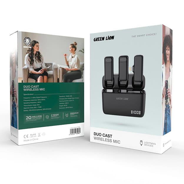 Mikrofon Green Lion Duo Cast Wireless Lightening Microphone with 20m — 2