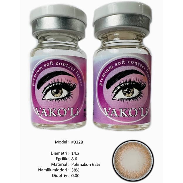 Rangli kontakt linzalari Vakoli #0328 — 2
