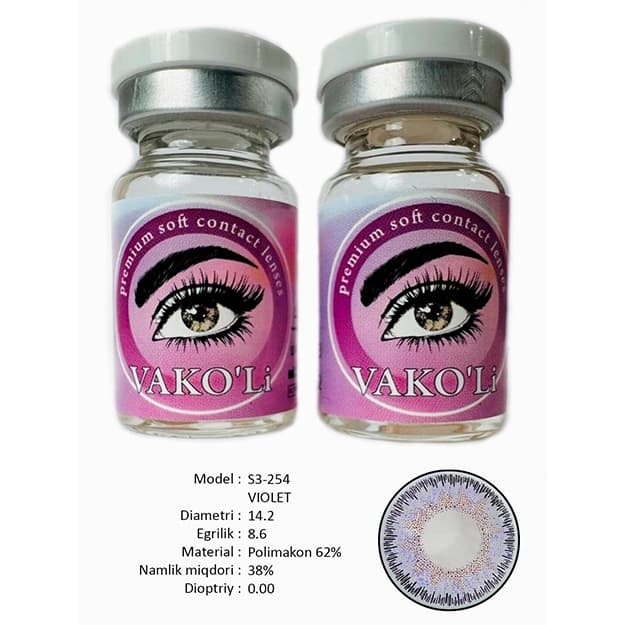 Rangli kontakt linzalari Vakoli S3-254 VIOLET — 3