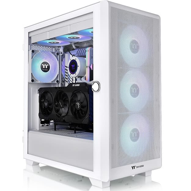 Keys Thermaltake S250 TG ARGB Snow Mid Tower Chassis (CA-1Y6-00M6WN-00) — 1