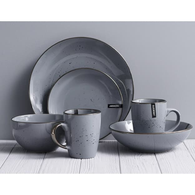 Ardesto Bagheria kulrang keramik shirinlik likopchasi, 19 sm AR2919 GREY — 2