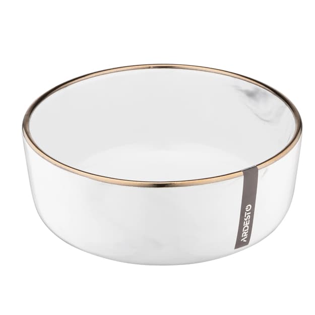 Salat idishi Ardesto Marmo, 15.6 sm, oq, keramika  AR2916MRW — 2