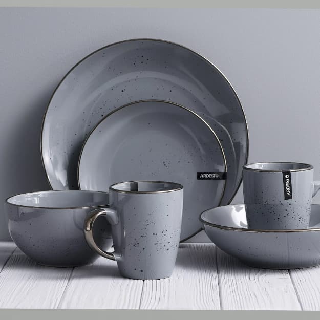 Kechki ovqat tarelkasi, 26 sm, kulrang  AR2926GREY ARDESTO Bagheria — 3