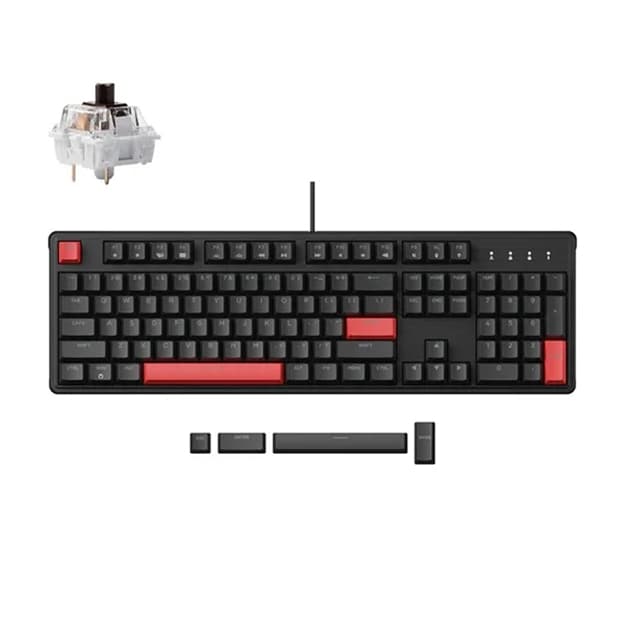 Klaviatura Lemokey  X3 104Key, Keychron Red, USB-A, QMK/VIA, EN/UZ/RU — 1
