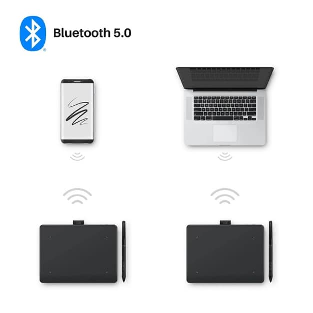 Grafik planshet Huion 6.3"x3,9" Inspiroy Frego S, Bluetooth, USB-C, cherniy L-310 — 2