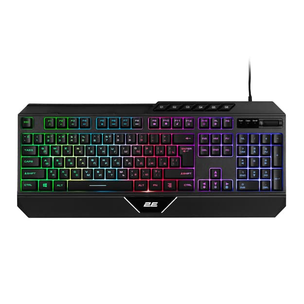 Simli membranali klaviatura 2E GAMING KG315 EN/RU, RGB 2E-KG315UBK_AK — 1