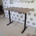 UPSTOL bitta balandlikda sozlanadigan kompyuter stoli: qora ramka va Milano eman laminatlangan taxta ustki qismi, 145x80 mm