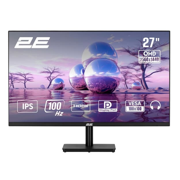 Monitor 2E 27" H2724B HDMI, DP, IPS, 2560x1440, 100Hz, FreeSync — 3