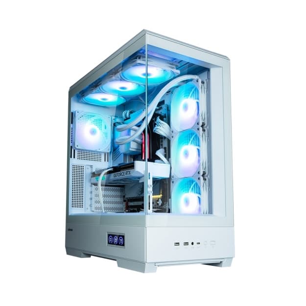 Zalman P50 DS Korpusi (Quvvat manbaisiz), 2×USB 3.0, 1×USB Type-C, 4×120 mm ARGB, 435 mm VGA, LCS tayyor, TG yon paneli, ATX — 1