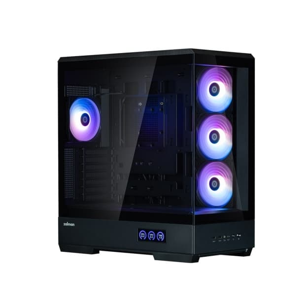 Zalman P50 DS Korpusi (Quvvat manbaisiz), 2×USB 3.0, 1×USB Type-C, 4×120 mm ARGB, 435 mm VGA, LCS tayyor, TG yon paneli, ATX — 2