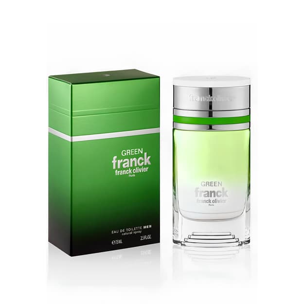 Franck Olivier Franck Green EDT — erkaklar uchun tualet suvi, yog‘ochli (Woody) notalar, 75 ml, Frantsiya. — 1