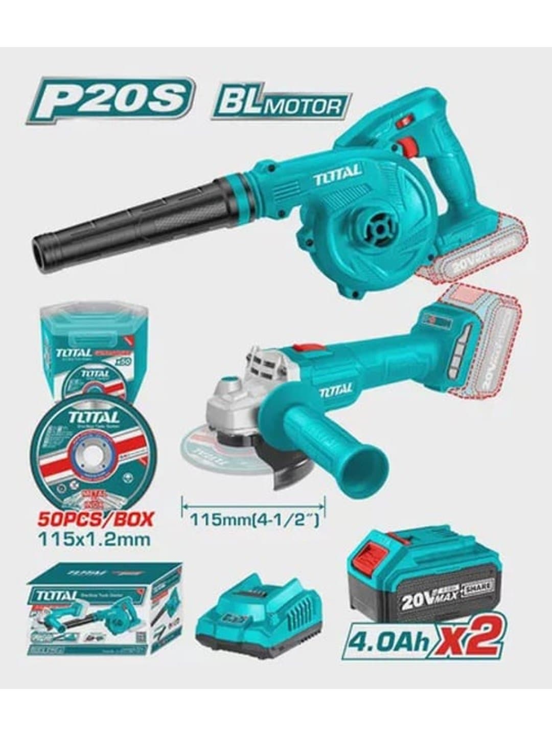 Sanoat feni va yelimli pistolet TOTAL TOSLI2211315 (To'plam) — 1