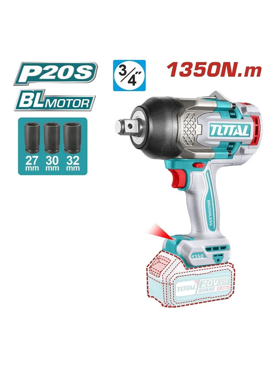 Akkumulyatorli asboblar to'plami TOTAL TOSLI241293 (4 ta buyum) — 3