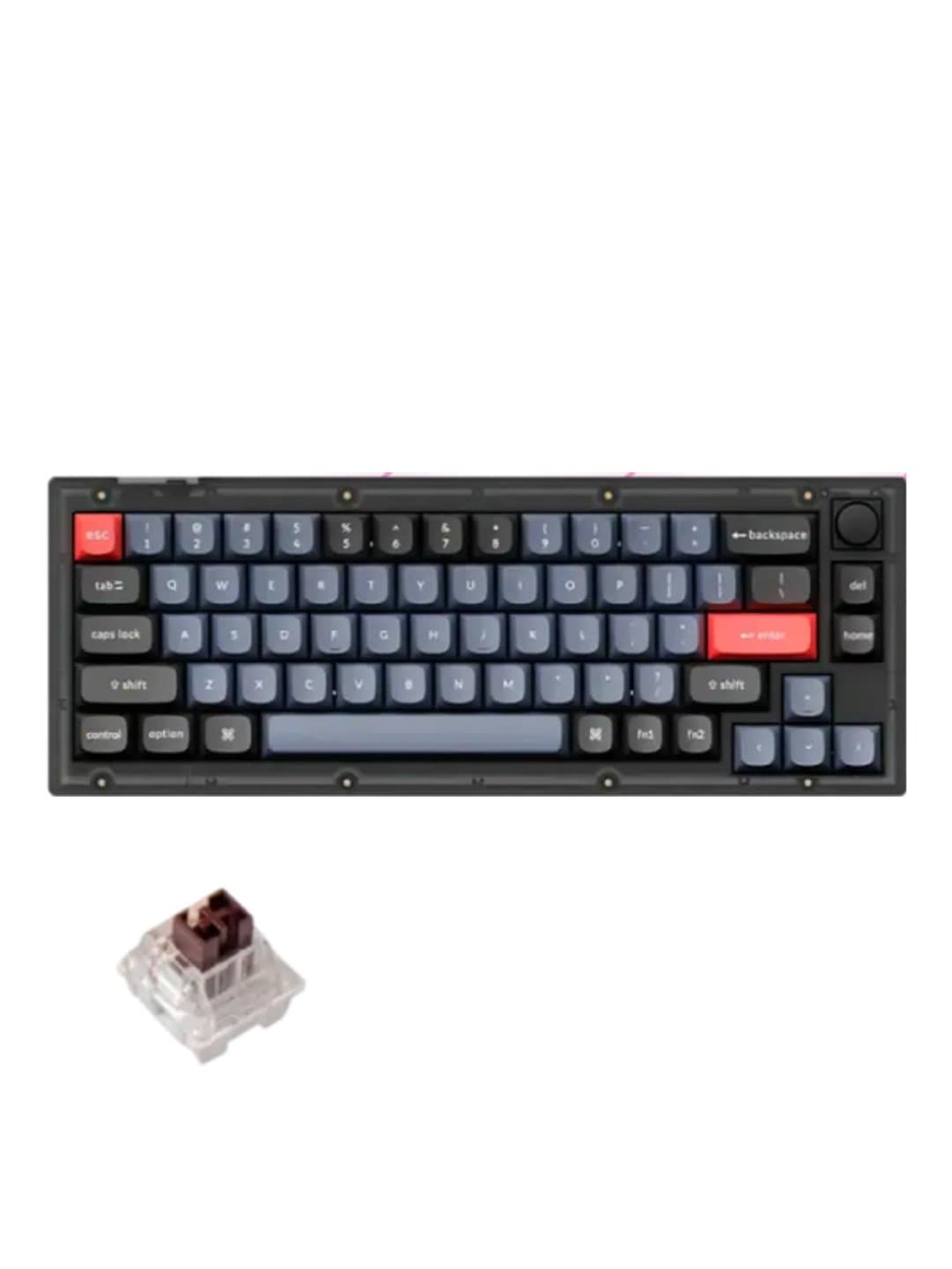 Klaviatura Keychron V2 68Key QMK K Pro Brown Hot-Swap Knob Frosted Black RGB — 1