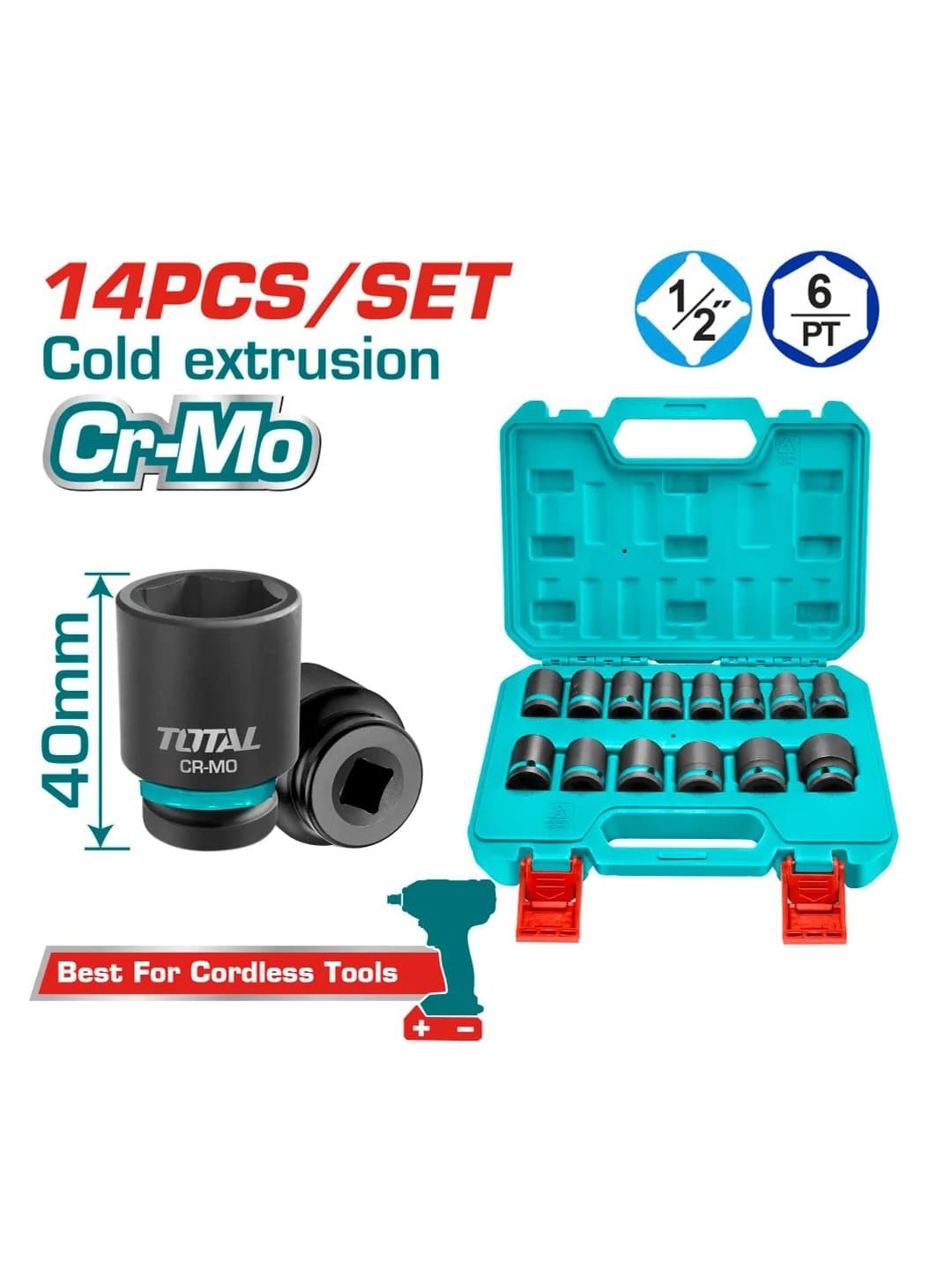 Slesarlik kallaklari to'plami TOTAL THISTD12141 (14 dona) — 1