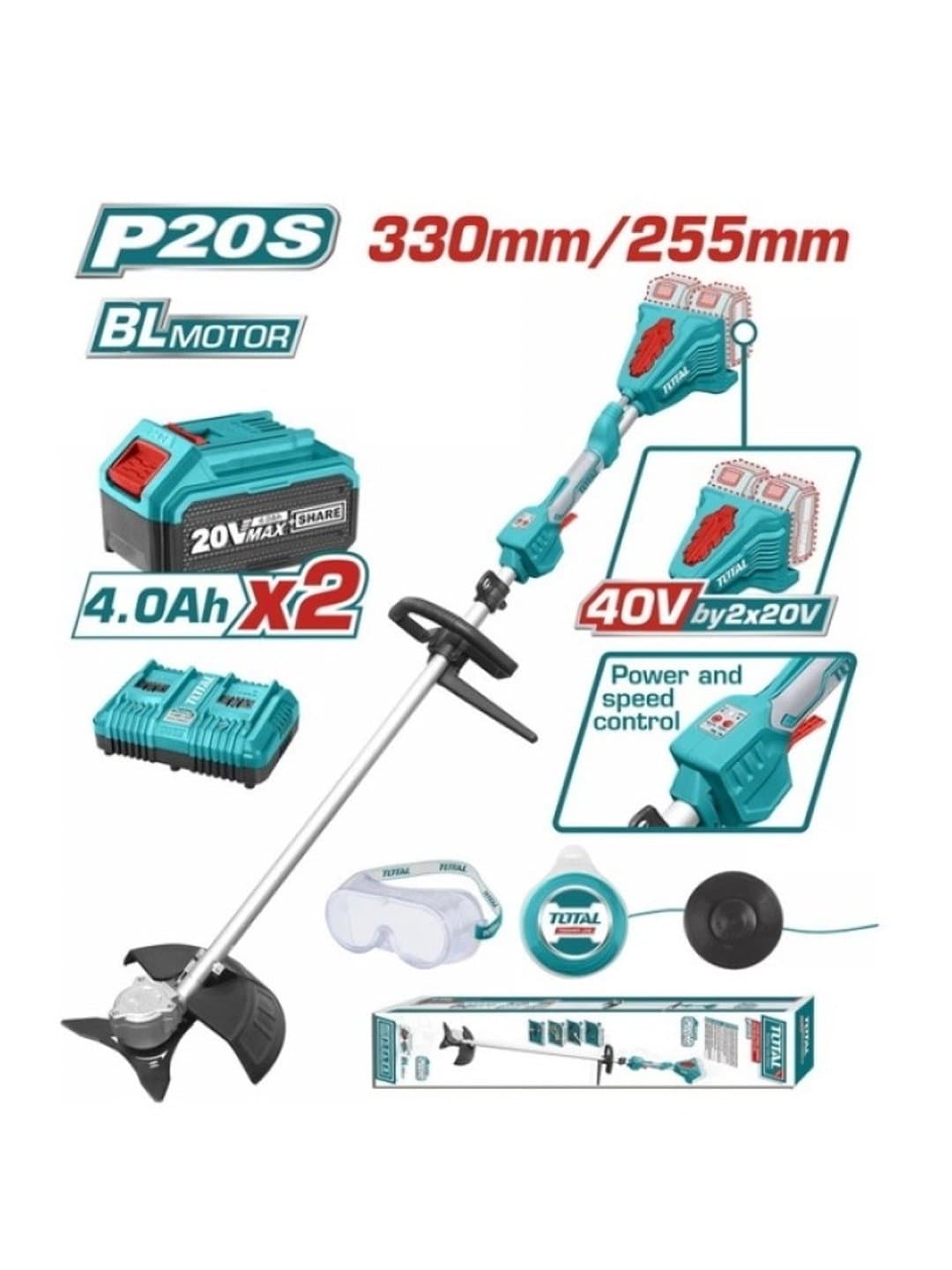 Akkumulyatorli trimmer TOTAL TSTLI200285 — 1