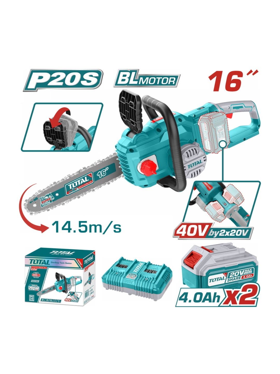 Akkumulyatorli zanjirli arra TOTAL TGSLI401682 — 1