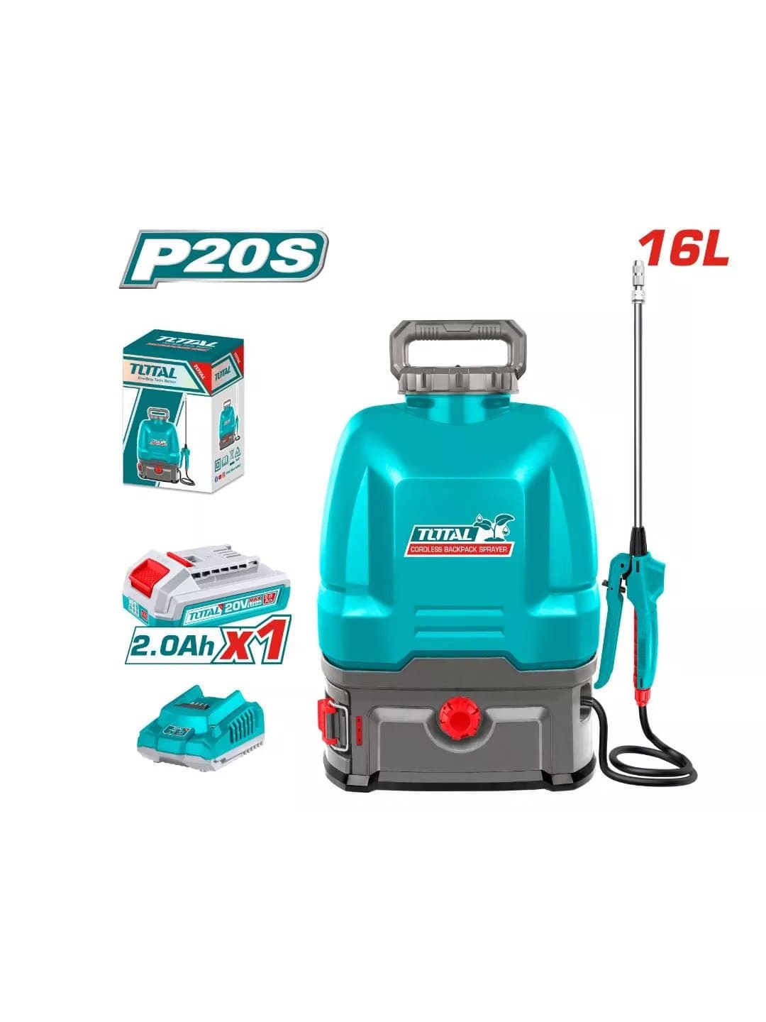 Purkagich akkumulyatorli TOTAL TSPLI20162 (16 l) — 1