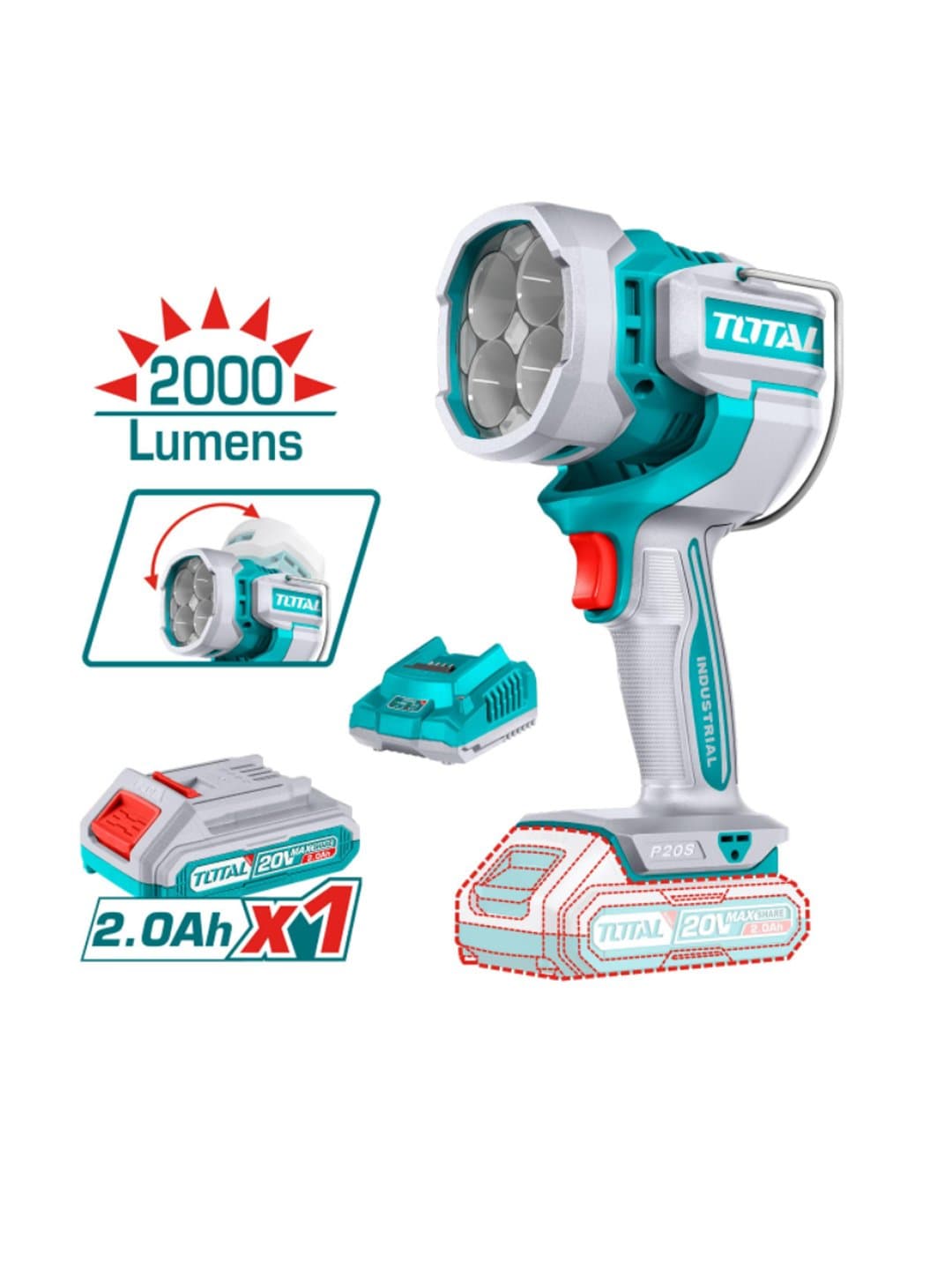 Akkumulyatorli chiroq TOTAL TWLI20881 — 1