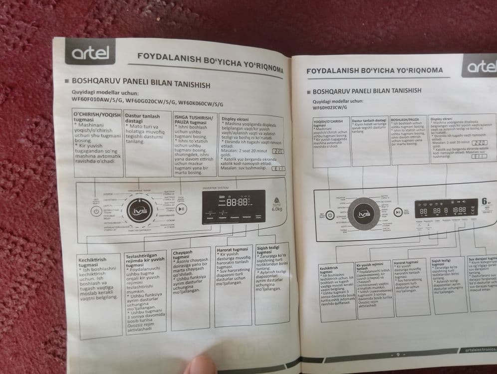 Artel 6kg 3yil garantiya — 2