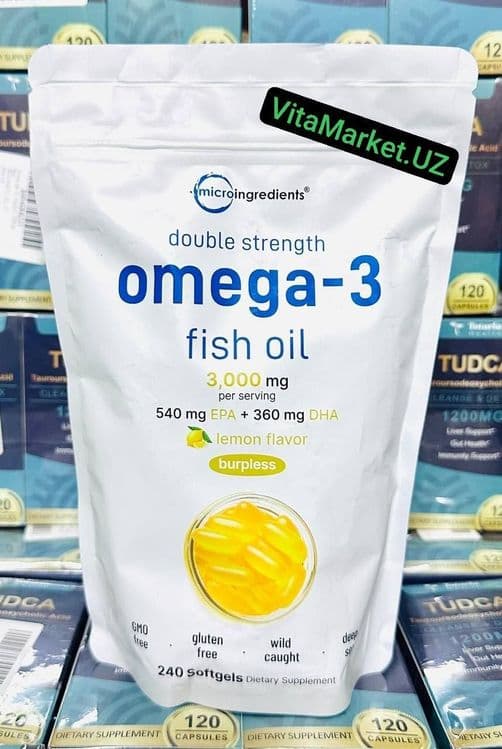 Omega 3,3000 mg,DHA + EPA,240 softgel,омега,omega, sports research — 1