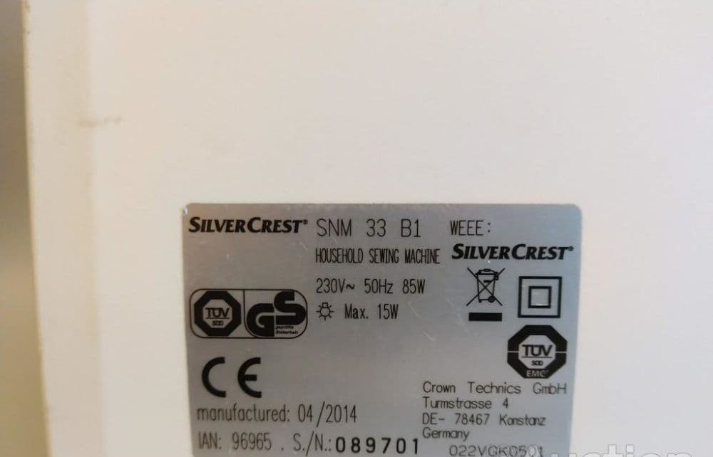 Швейная машина SilverCrest SNM 33 B1 (Germany) — 6