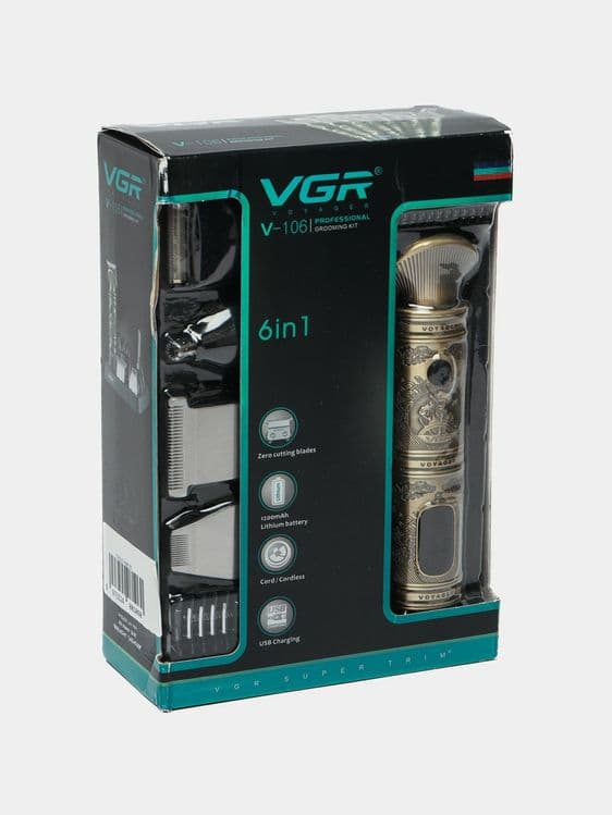 Набор (6 в 1) VGR V106 Профессионал триммер, машинка — 3