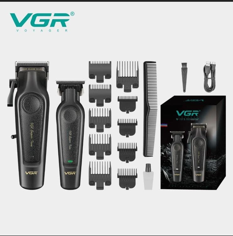 VGR V - 197 & 995 Combo. Soch va soqol olish uchun Clipper va trimmer — 1