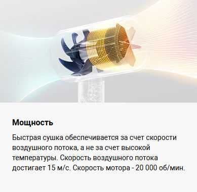 Фен Xiaomi Compact Hair Dryer H101 Белый и Розовый — 5