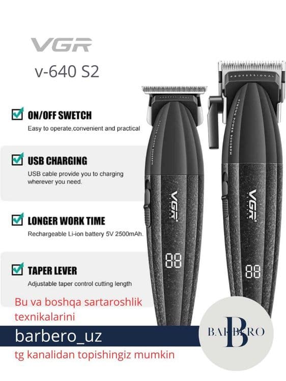 VGR 640 s2 Soch olish mashinkasi va trimmer to'plami — 2