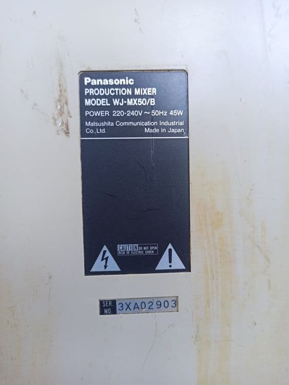 видеомикшер (пульт) Panasonic MIXER MODEL WJ-MX50/B

MODEL WJ-MX50/B — 5