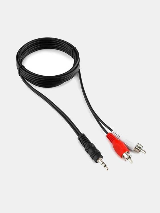 Аудио кабель Jack RCA тюльпан для колонок, буферов, доставка — 1