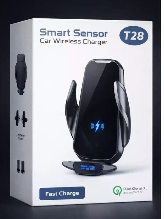 Smart sensor t28 mashina uchun simsz zaryadlovchi va telefon ushlagich — 1