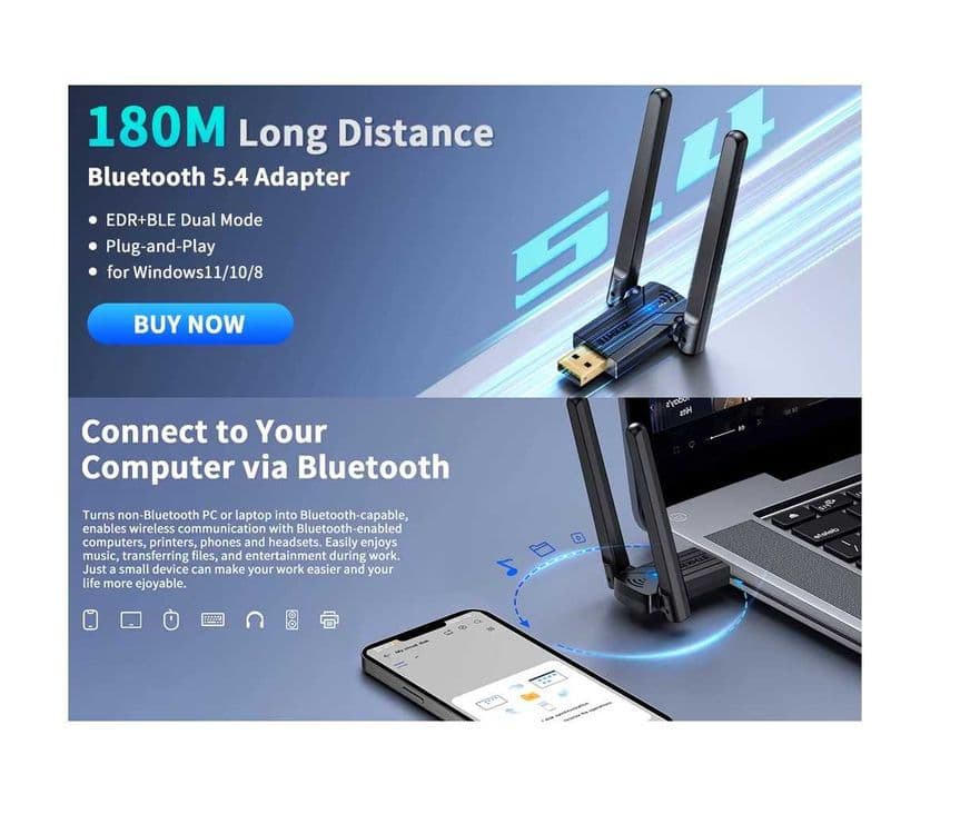 Bluetooth адаптер v5.4 (180 метров) — 1